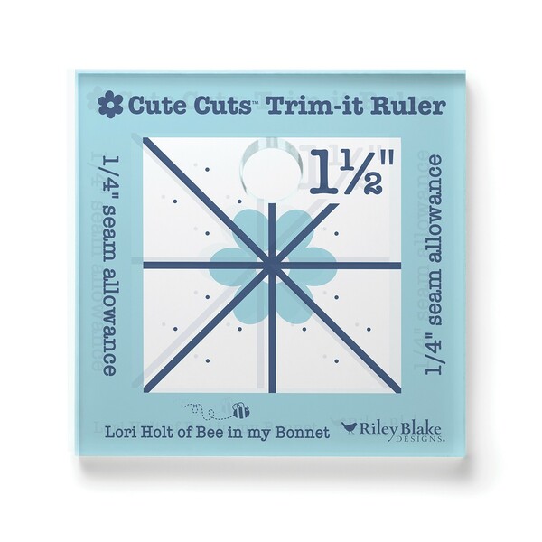 Riley Blake Designs Lori Holt Cute Cuts Trim-it Ruler 1 1/2in x 1 1/2in