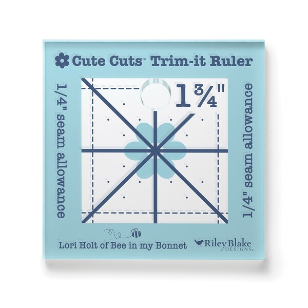 Riley Blake Designs Lori Holt Cute Cuts Trim-it Ruler 1 3/4in x 1 3/4in