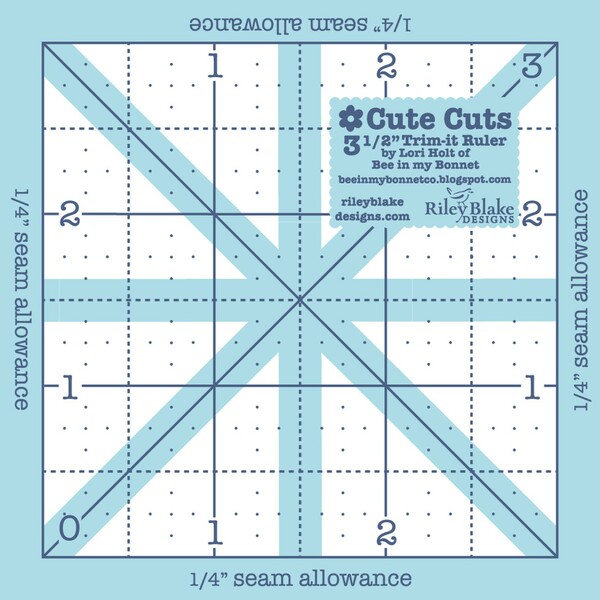 Riley Blake Designs Trim It Ruler Square 3-1/2in x 3-1/2in