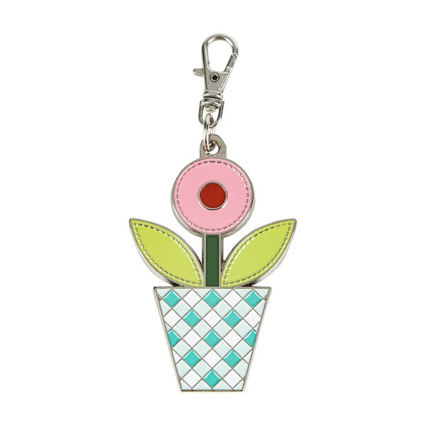 Riley Blake Designs Gingham Garden Enamel Happy Charm