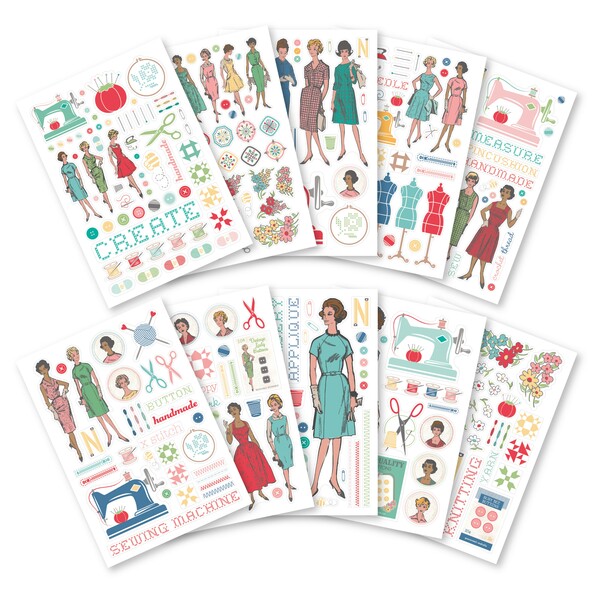 Riley Blake Designs Lori Holt My Happy Place Sticker Set