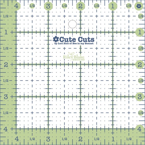 Riley Blake Designs Cute Cut Ruler Square 4-1/2in x 4-1/2in