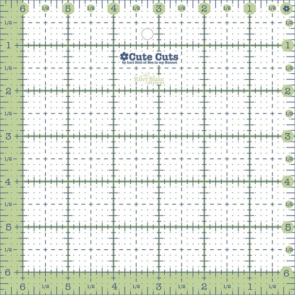 Riley Blake Designs Cute Cut Ruler Square 6-1/2in x 6-1/2in