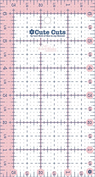 Riley Blake Designs Cute Cut Ruler Rectangle 3-1/2in x 6-1/2in