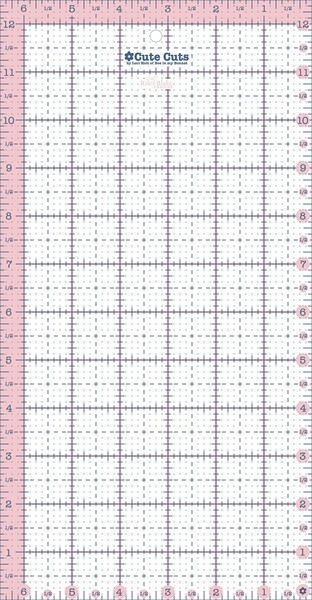 Riley Blake Designs Cute Cut Ruler Rectangle 6-1/2in x 12-1/2in