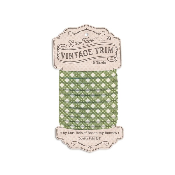 Riley Blake Designs Lori Holt 3/8in Double Fold Bias Tape Tablecloth Olive