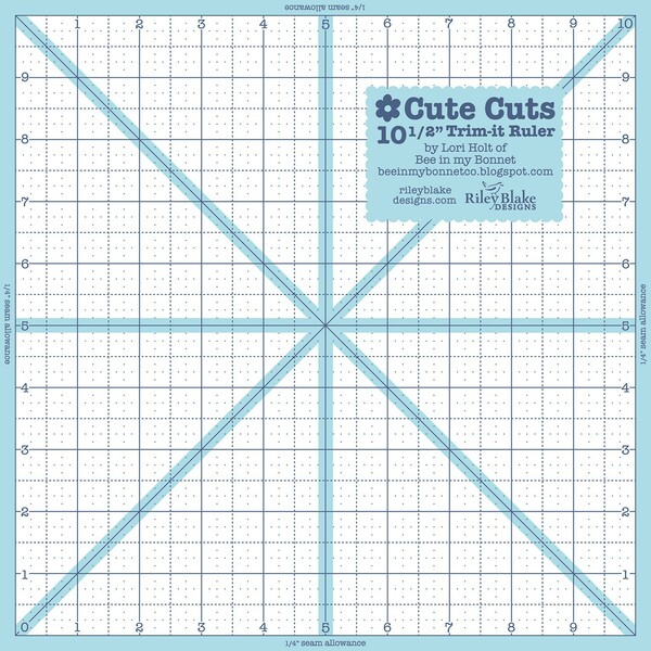 Riley Blake Designs Trim It Ruler Square 10-1/2in x 10-1/2in