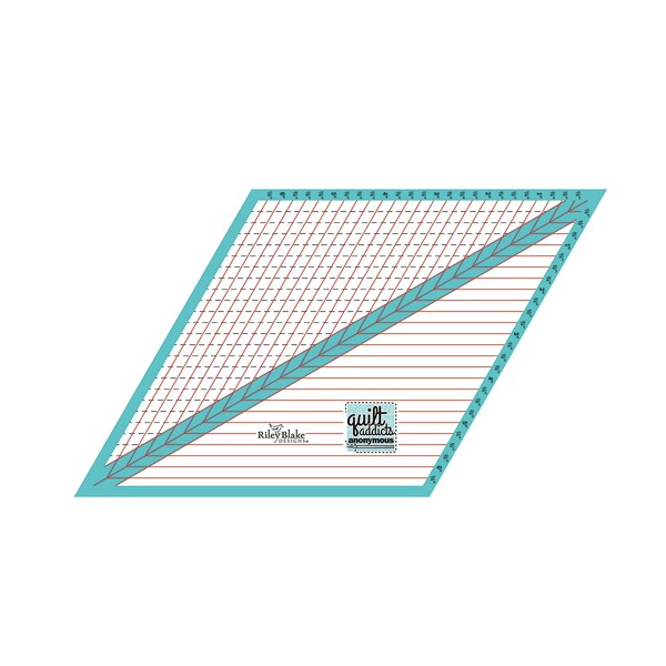 Riley Blake Designs Quilt Addicts Anonymous 8 60-Degree Diamond Ruler"