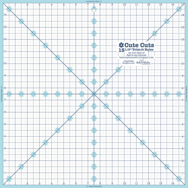 Riley Blake Designs Trim It Ruler Square 15-1/2in x 15-1/2in