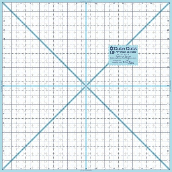 Riley Blake Designs Trim It Ruler Square 18-1/2in x 18-1/2in