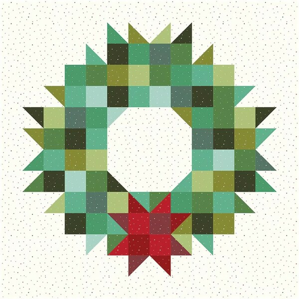 Riley Blake Designs Jolly Holiday Wreath by Amanda Castor of Material Girl Quilts