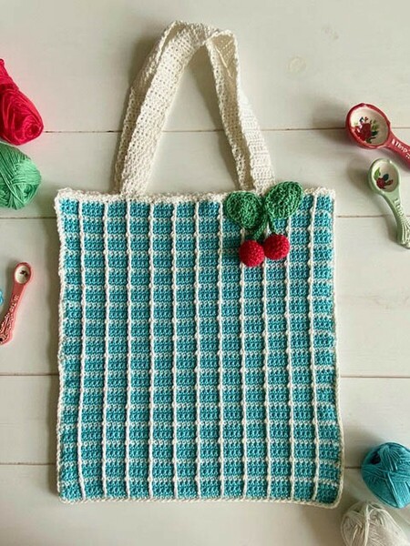 Riley Blake Designs Kristen Clay Cherries on Top Tote Crochet Pattern