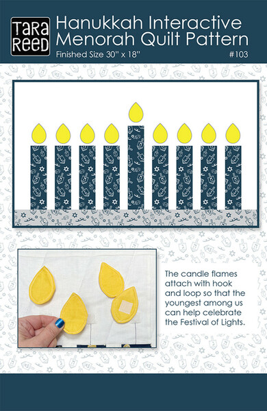 Riley Blake Designs Hanukkah Interactive Menorah Quilt by Tara Reed