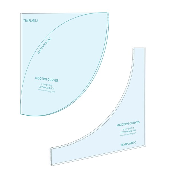 Riley Blake Designs Fran Gulick Modern Curves Template Set