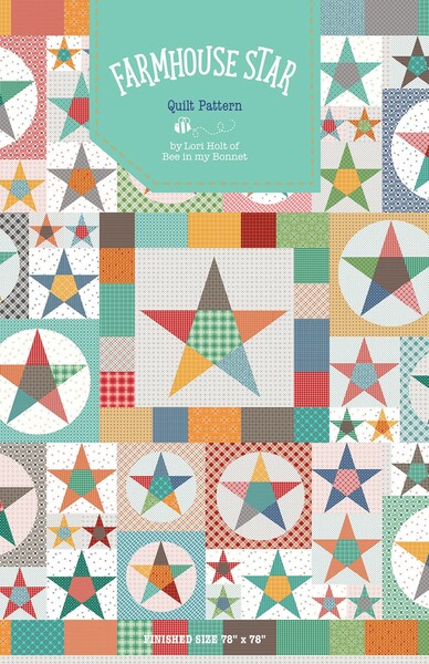 Riley Blake Designs Bee Plaids Farmhouse Star Quilt Pattern