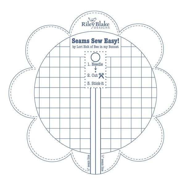 Riley Blake Designs Bee In My Bonnet Seam Guide Color Denim