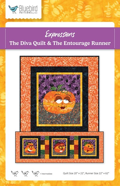Riley Blake Designs Bluebird Patterns The Diva Quilt and The Entourage Runner Pattern