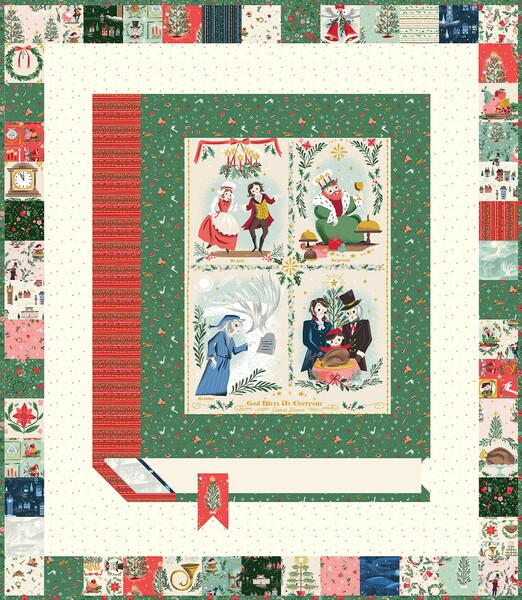 Riley Blake Designs Bluebird Patterns A Dickens' Christmas Panel Quilt Pattern