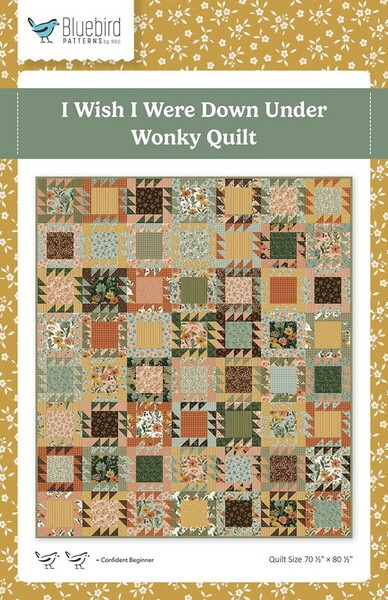 Riley Blake Designs Bluebird Patterns I Wish I Were Down Under Wonky Quilt Pattern