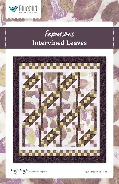 Riley Blake Designs Bluebird Patterns Intervined Leaves Quilt Pattern