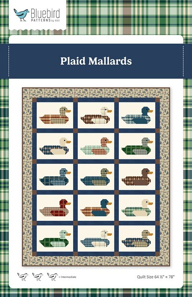 Riley Blake Designs Bluebird Patterns Plaid Mallards Quilt Pattern