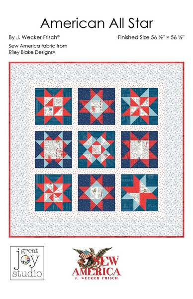 Riley Blake Designs J. Wecker Frisch American All Star Quilt Pattern