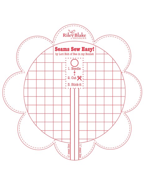 Riley Blake Designs Bee In My Bonnet Seam Guide Color Red