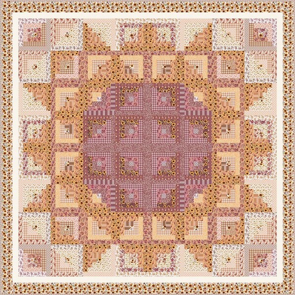 Riley Blake Designs Modern Prairie Sunflower in the Cabin Quilt Pattern