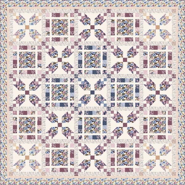 Riley Blake Designs Modern Prairie Twilight Tulips Quilt Pattern