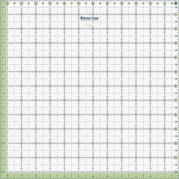 Riley Blake Designs Lori Holt Cute Cuts Ruler 12-1/2in x 12-1/2in
