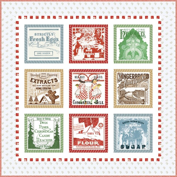 Riley Blake Designs J. Wecker Frisch Flour Sack Large Patch Panel Quilt Pattern