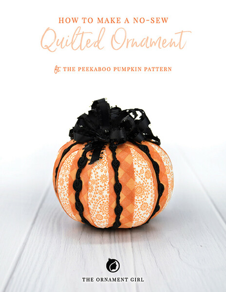 Riley Blake Designs Peekaboo Pumpkin No Sew Ornament by The Ornament Girl