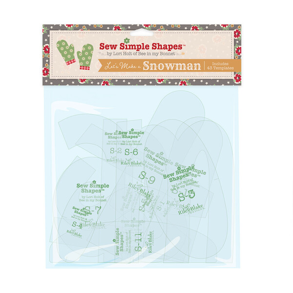 Riley Blake Designs Lori Holt Home Town Let's Make a Snowman Simple Shapes