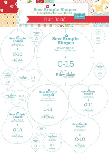 Riley Blake Designs Lori Holt Sew Cherry Fruit Salad Templates