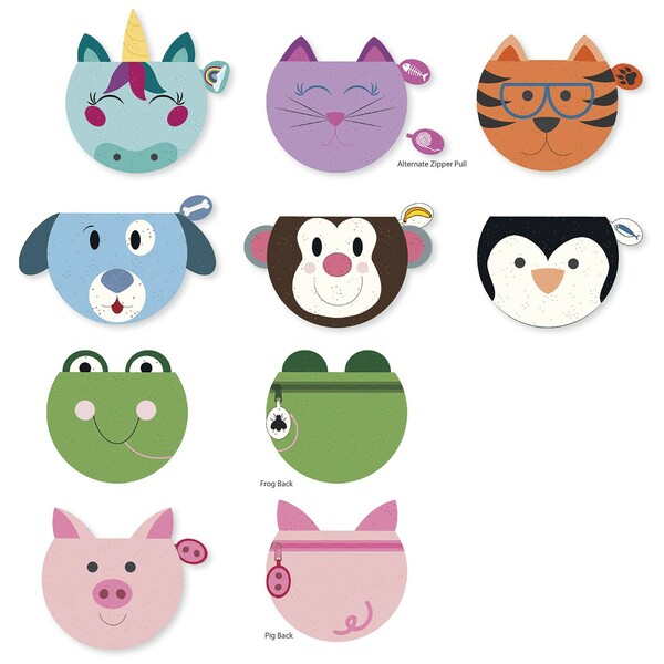 Riley Blake Designs Machine Embroidery Stitch Your Animal Pouches