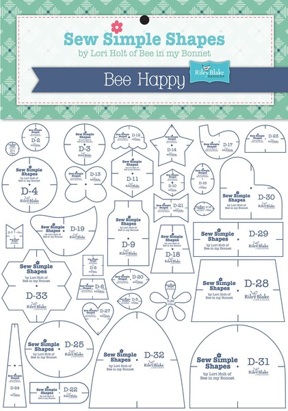 Riley Blake Designs Lori Holt Bee Happy Template Set (33pcs)