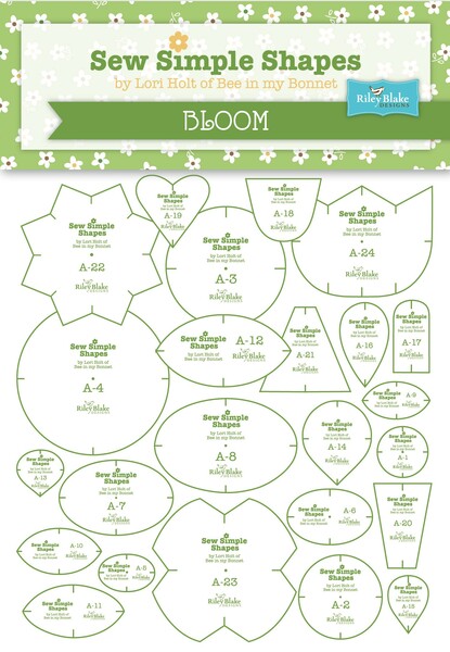 Riley Blake Designs Bee In my Bonnet Sew Simple Shapes Templates Bloom