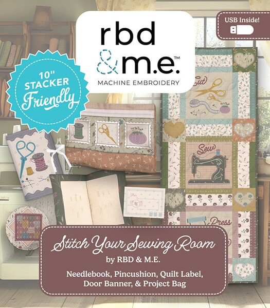 Riley Blake Designs Stitch Your Sewing Room - Machine Embroidery USB