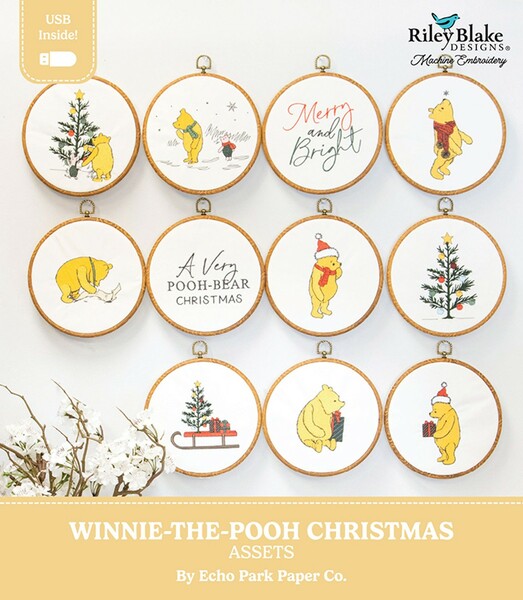 Riley Blake Designs Winnie-the-Pooh Christmas Assets - RBD & M.E.  USB