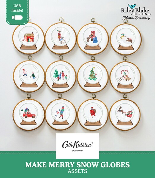 Riley Blake Designs Make Merry Snowglobes Assets Pack by Cath Kidston RBD & M.E.  USB