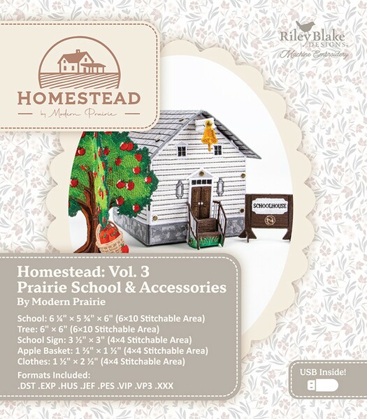 Riley Blake Designs Modern Prairie Homestead #3 - Schoolhouse