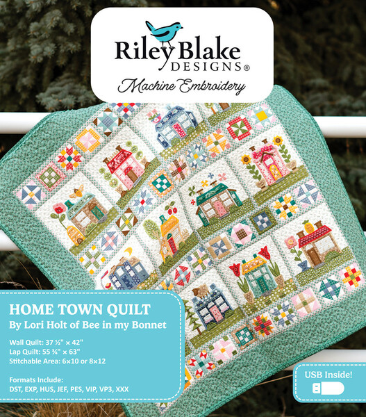 Riley Blake Designs Home Town Quilt Projects - Machine Embroidery USB