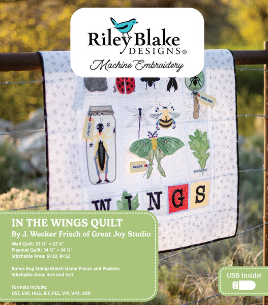 Riley Blake Designs In The Wings Quilt Projects - Machine Embroidery USB