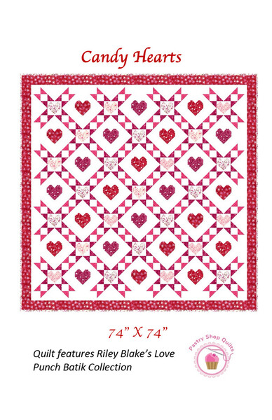 Riley Blake Designs Pastry Shop Quilts Candy Hearts Quilt Pattern