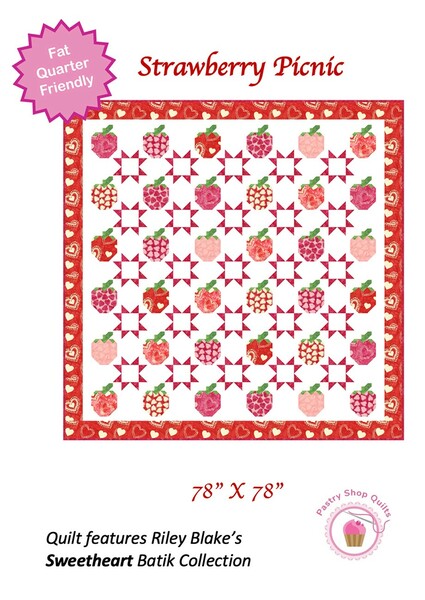 Riley Blake Designs Pastry Shop Quilts Strawberry Picnic Quilt Pattern