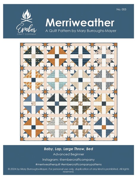 Riley Blake Designs Ember Craft Company Merriweather Quilt Pattern
