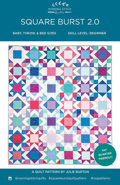 Riley Blake Designs Running Stitch Quilts Square Burst 2.0 Quilt Pattern