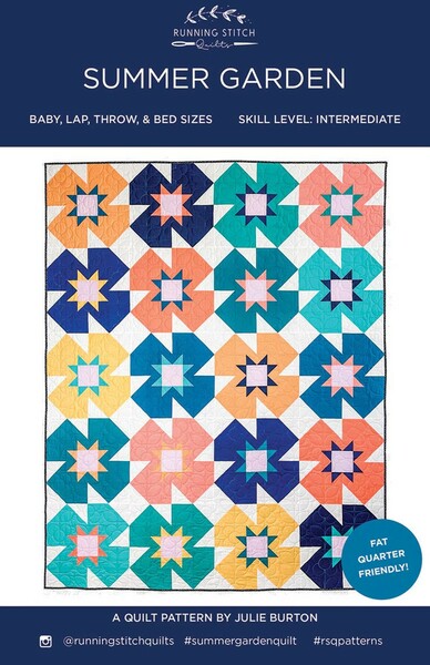 Riley Blake Designs Running Stitch Quilts Summer Garden Quilt Pattern