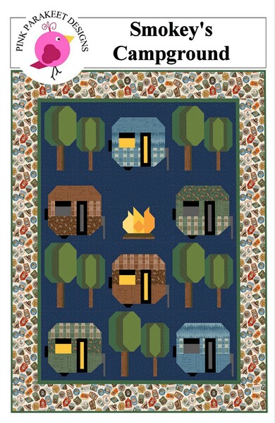 Riley Blake Designs Pink Parakeet Designs Smokey's Campground Quilt Pattern