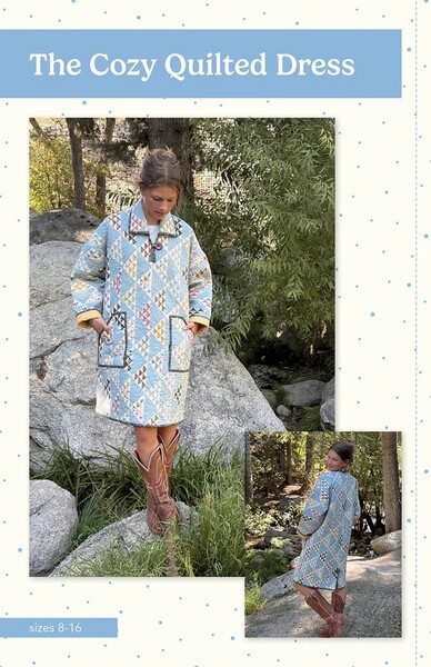 Riley Blake Designs Bluebird Patterns The Cozy Quilted Dress Pattern